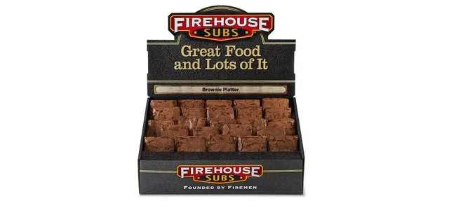 Firehouse Subs Catering Menu with Pictures And Prices 25 Brownie Platter