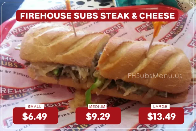 Firehouse Subs Steak & Cheese - Prices, Nutrition & Allergens 2 Firehouse Subs Steak & Cheese