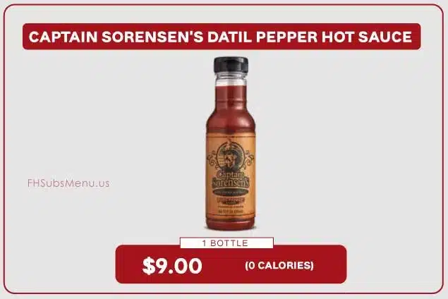 Captain Sorensen's Datil Pepper Hot Sauce - Price, Nutrition & Allergens 2 Firehouse-Subs-Captain-Sorensenโs-Datil-Pepper-Hot-Sauce