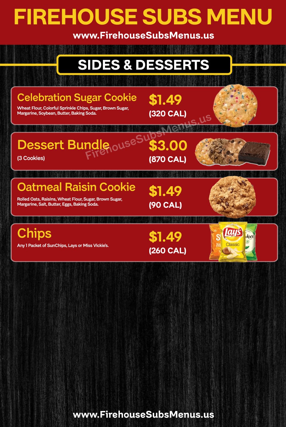 Firehouse Subs Abilene Menu With Prices, Calories, Location & Reviews (2026) 15 Sides & Desserts