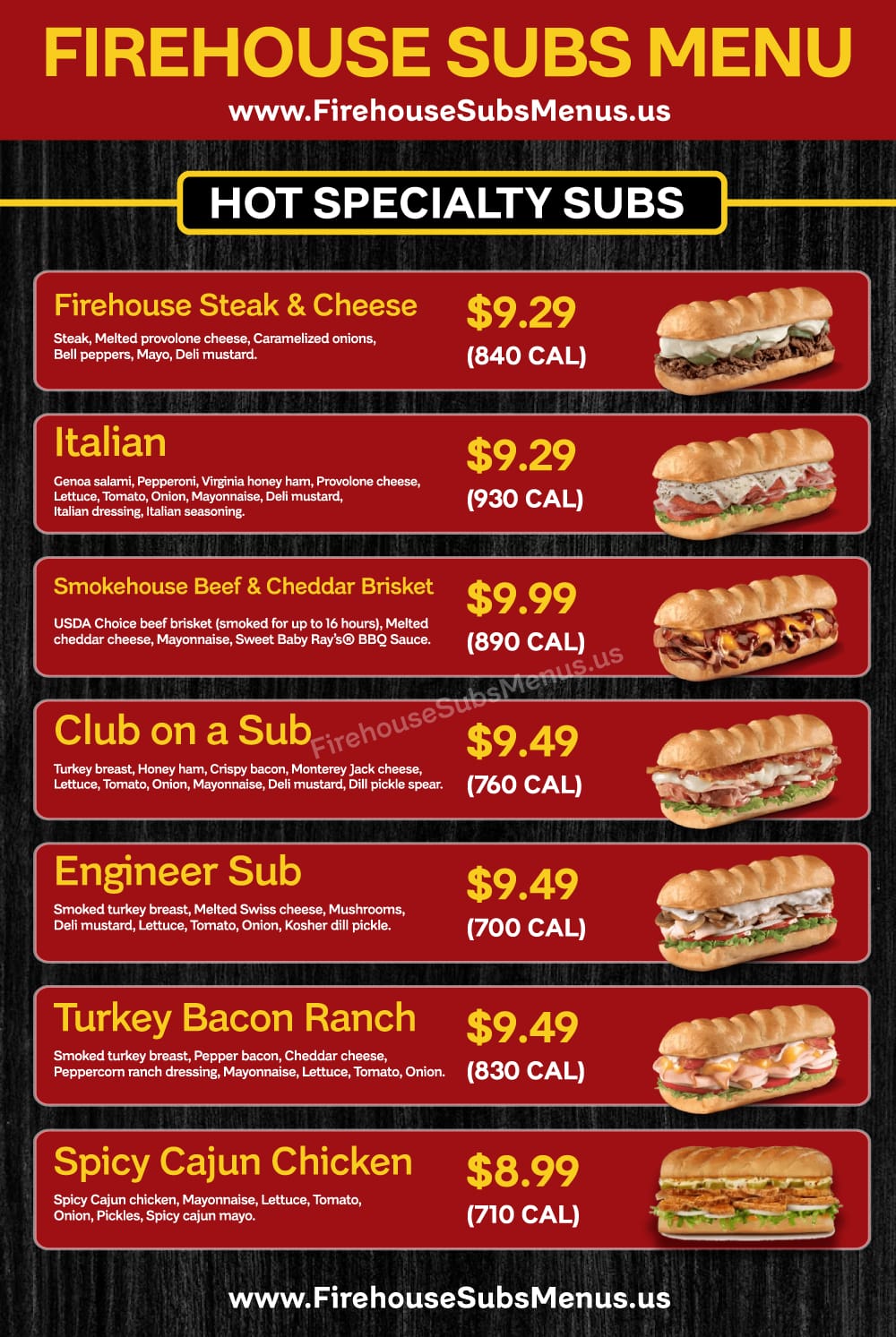 Firehouse Subs Abilene Menu With Prices, Calories, Location & Reviews (2026) 4 Hot Specialty Subs