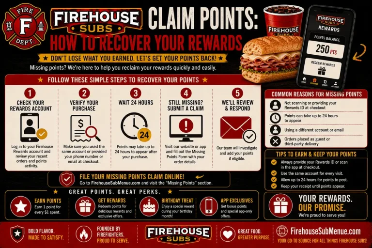 Firehouse Subs Claim Points: How to Recover Your Rewards 2 Firehouse Subs Claim Points