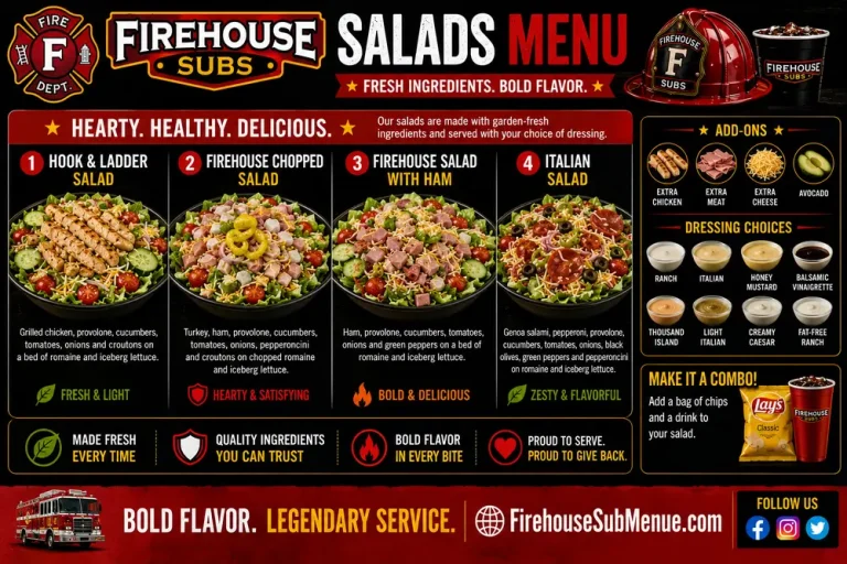 Firehouse Subs Salads Menu