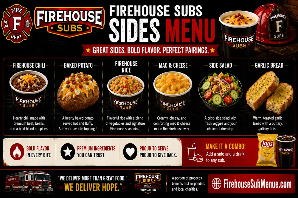 Firehouse Subs Sides Menu
