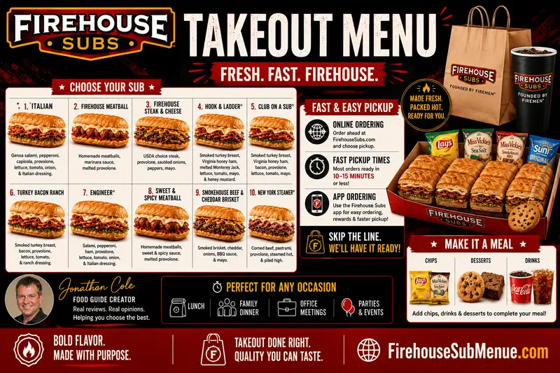 Firehouse Subs Takeout Menu