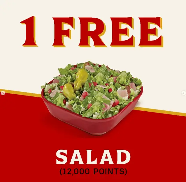 Firehouse Subs Offering 12,000 Bonus Points with Steak & Cheese Melt Through June 13, 2026 6 Firehouse Subs 12,000 Bonus Points redeem for salad